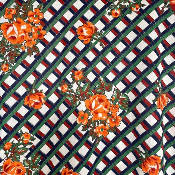 Vtg 70's Colorful Floral Geo Patterned Button Up Shirt Dagger Collar Sz 36 Retro - Picture 7 of 12